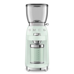Discover the Smeg 50s Style CGF01PGEU Coffee Grinder 150W in Pastel Green – Perfect for Coffee Lovers!